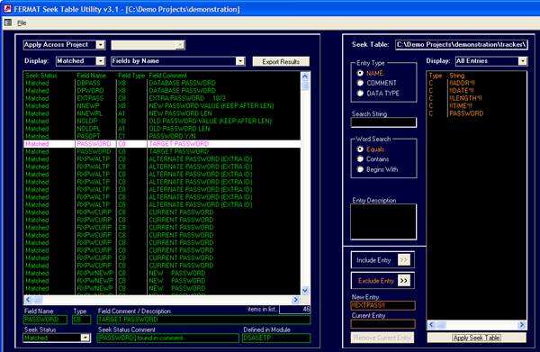 Data tracker screenshot